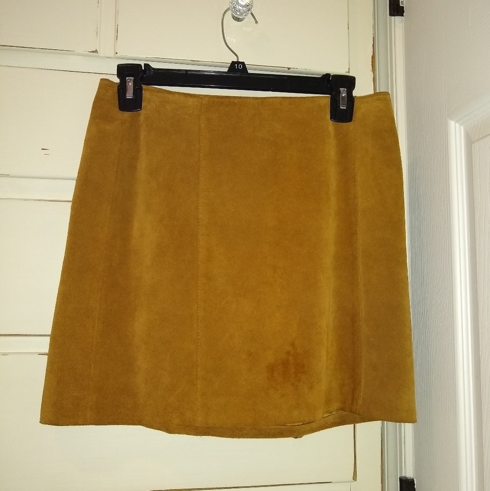 Tan suede skirt